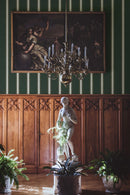 Moulding Line Wallpaper in Library Green