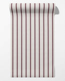 Moulding Line Wallpaper in Plum Red