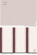 Moulding Line Wallpaper in Plum Red