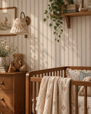 Moulding Line Wallpaper in Vintage Rose