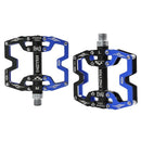 Mountain Bicycle Pedals Cycling Ultralight Aluminum Alloy 3 Bearings Pedals Bike Pedals Flat Bike Pedal Ultra-Light Aluminum Alloy Sealed Bearing With Cleats Pedal Suitable For Mountain Bike Bicycle