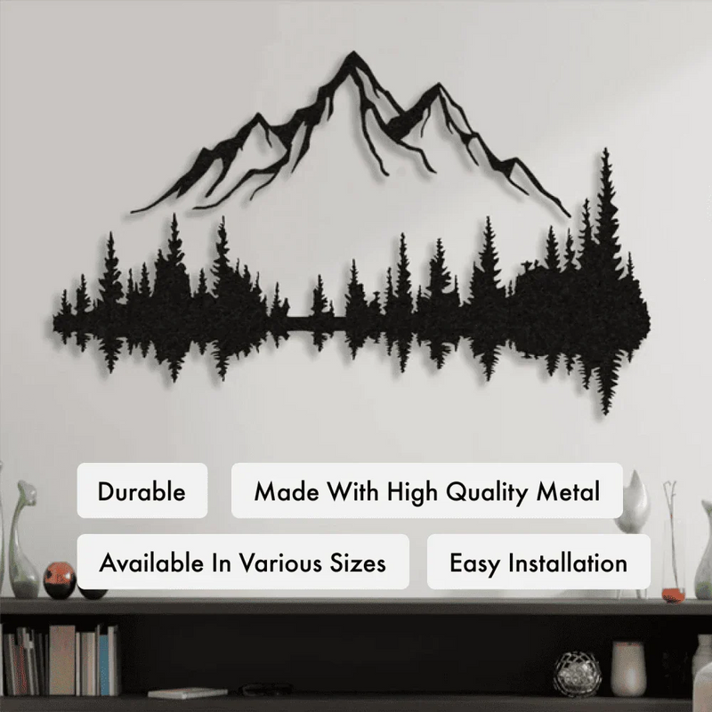 Mountain and Forest Metal Wall Art