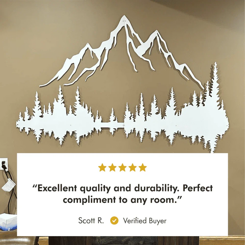 Mountain and Forest Metal Wall Art