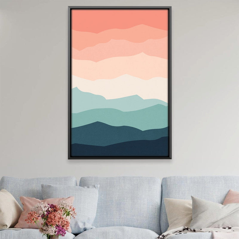 Mountain Range Landscape Canvas