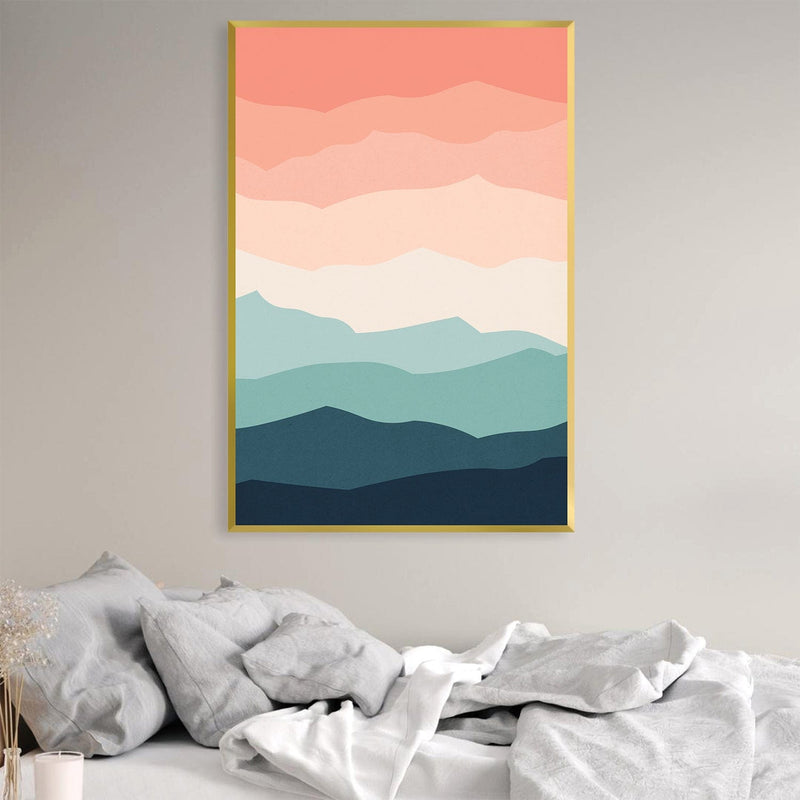 Mountain Range Landscape Canvas