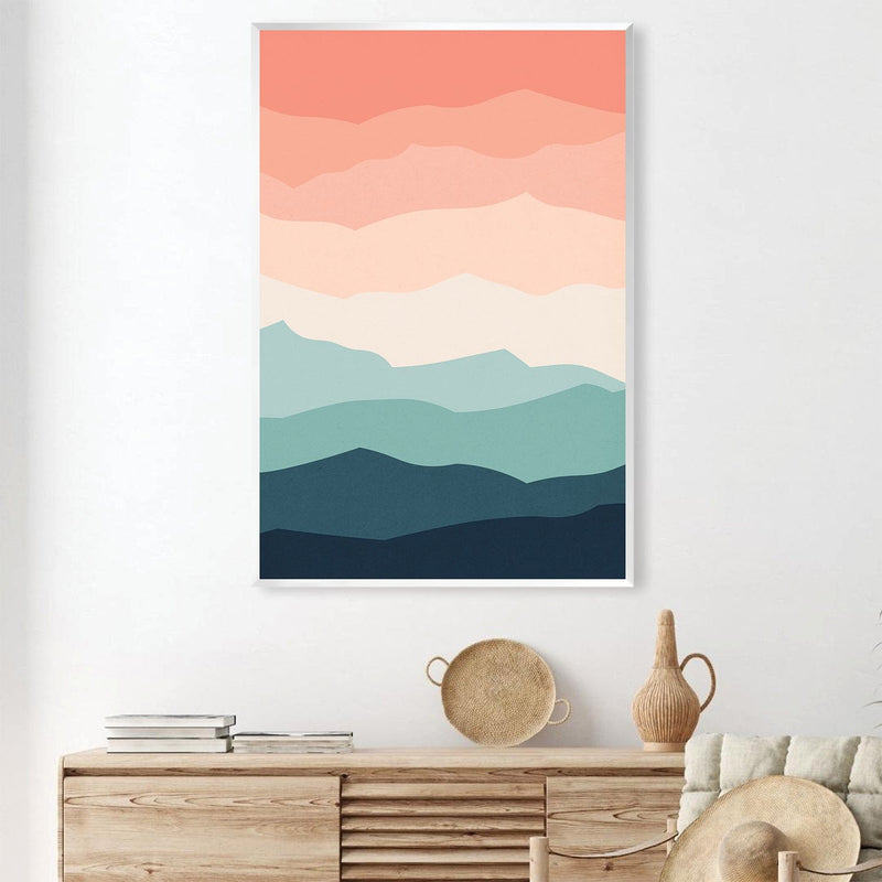 Mountain Range Landscape Canvas