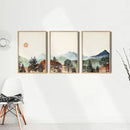 GobekUsa Mountain Wall Art Set - Watercolor Landscape