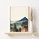 GobekUsa Mountain Wall Art Set - Watercolor Landscape