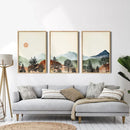 GobekUsa Mountain Wall Art Set - Watercolor Landscape