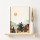 GobekUsa Mountain Wall Art Set - Watercolor Landscape