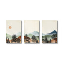 GobekUsa Mountain Wall Art Set - Watercolor Landscape