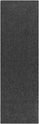 Black Braided Faux Jute Rug
