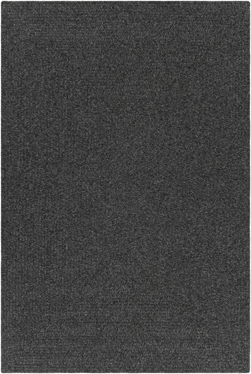 Black Braided Faux Jute Rug