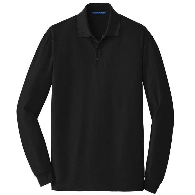 Men's Big Size Port Authority EZCotton Long Sleeve Polo Shirt
