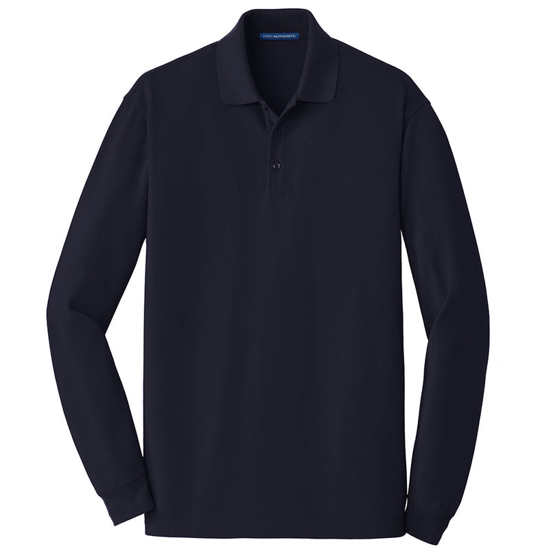 Men's Big Size Port Authority EZCotton Long Sleeve Polo Shirt