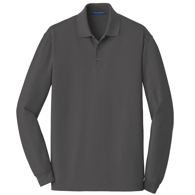 Men's Big Size Port Authority EZCotton Long Sleeve Polo Shirt