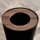 Trash Can - Round - Steel + Wood by Yamazaki Home