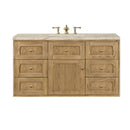 James Martin Laurent 48" Dual Mount Single Bathroom Vanity, Light Natural Oak