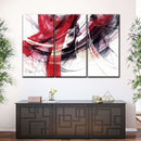 Red Motion Abstract Wall Art