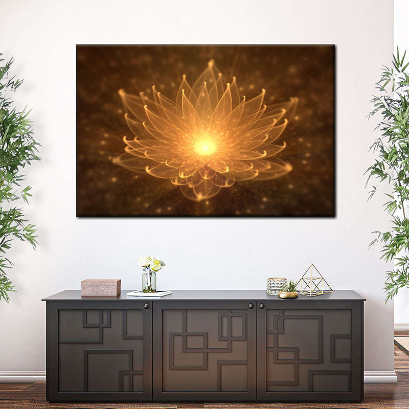 Glowing Lotus Wall Art