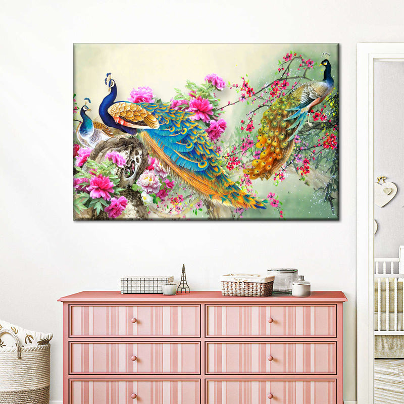 Bewitching Peacocks Wall Art