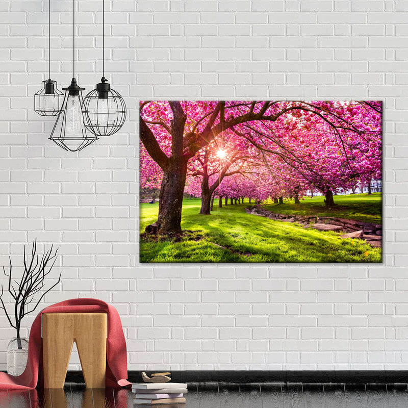 Cherry Blossom Garden Wall Art