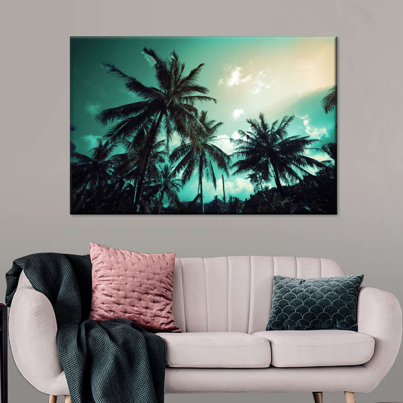 Retro Style Palm Trees Wall Art