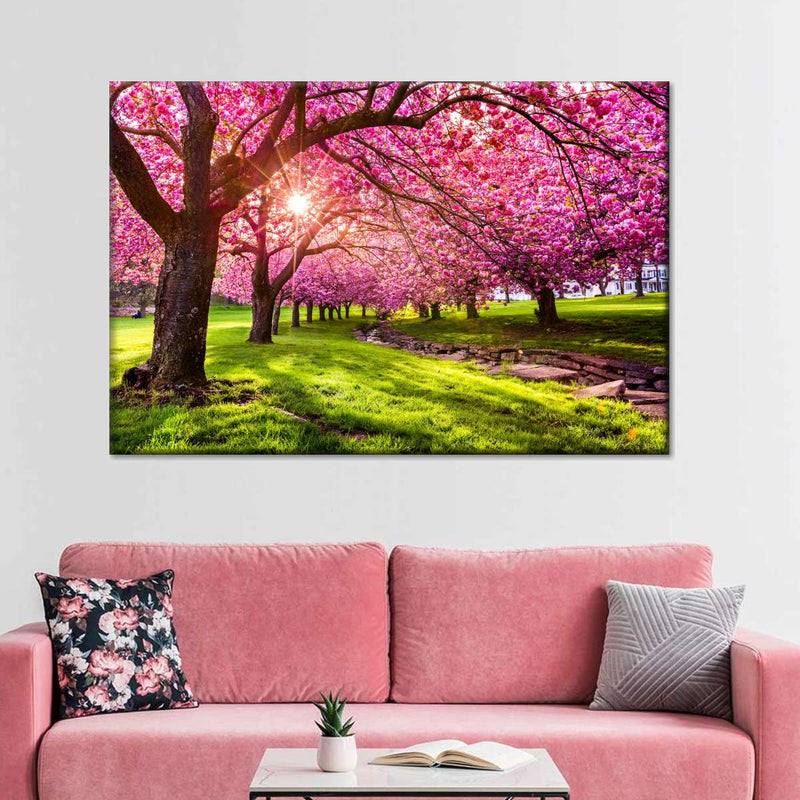 Cherry Blossom Garden Wall Art