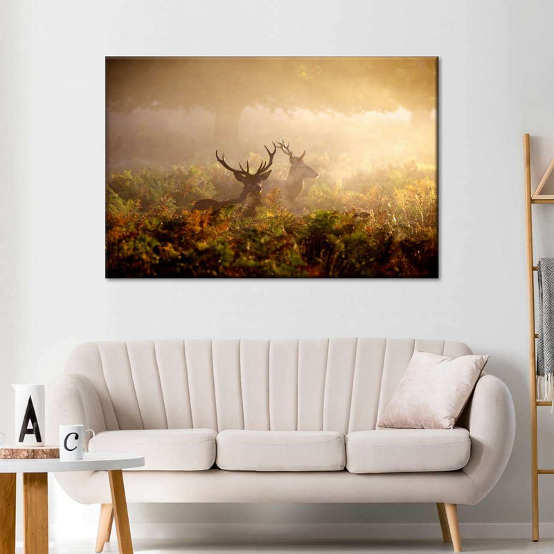 Misty Morning Deer Wall Art