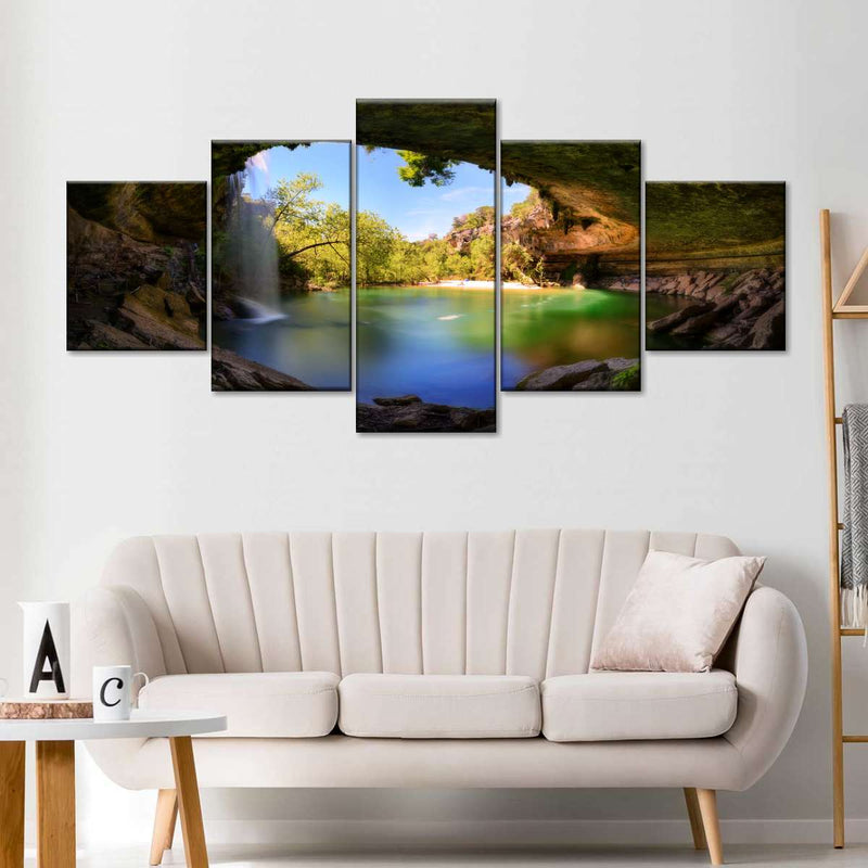 Hamilton Pool And Waterfall Wall Art