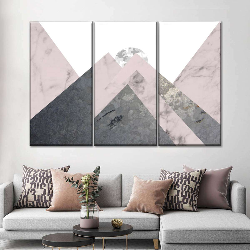 Geometric Textured Landscape Wall Art