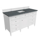 James Martin Brittany 60" Single Bathroom Vanity, Bright White