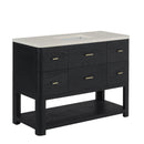 James Martin Lucian 48" Single Bathroom Vanity, Carbon Oak