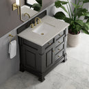 James Martin Brookfield 36" Single Bathroom Vanity, Black Onyx