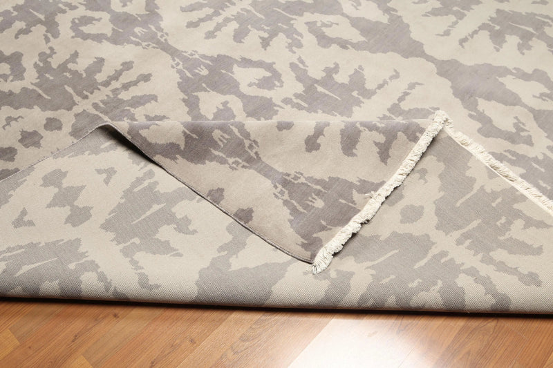 9' x 12' Hand knotted 100% Wool Modern Area Rug full pile 9x12 Gray