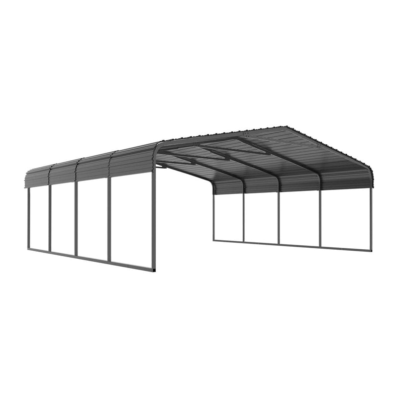[20x20FT] MPT Extra Large Premium Heavy Duty Outdoor Metal Carport Shelter (SAK97425)