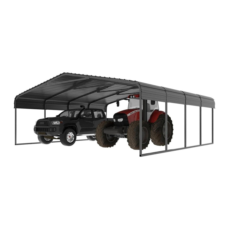 [20x20FT] MPT Extra Large Premium Heavy Duty Outdoor Metal Carport Shelter (SAK97425)