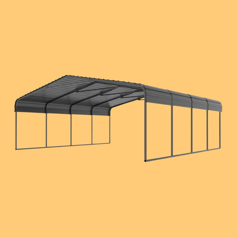 [20x20FT] MPT Extra Large Premium Heavy Duty Outdoor Metal Carport Shelter (SAK97425)