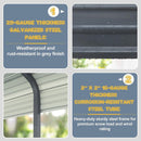 [12X20FT] Alora Premium Heavy-Duty Outdoor Canopy Garage Shelter With Galvanized Metal Roof (SAK91523)