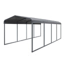 [12X20FT] Alora Premium Heavy-Duty Outdoor Canopy Garage Shelter With Galvanized Metal Roof (SAK91523)