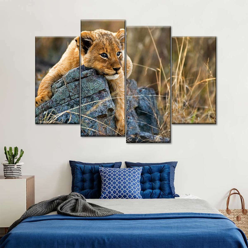 Safari Lion Cub Wall Art