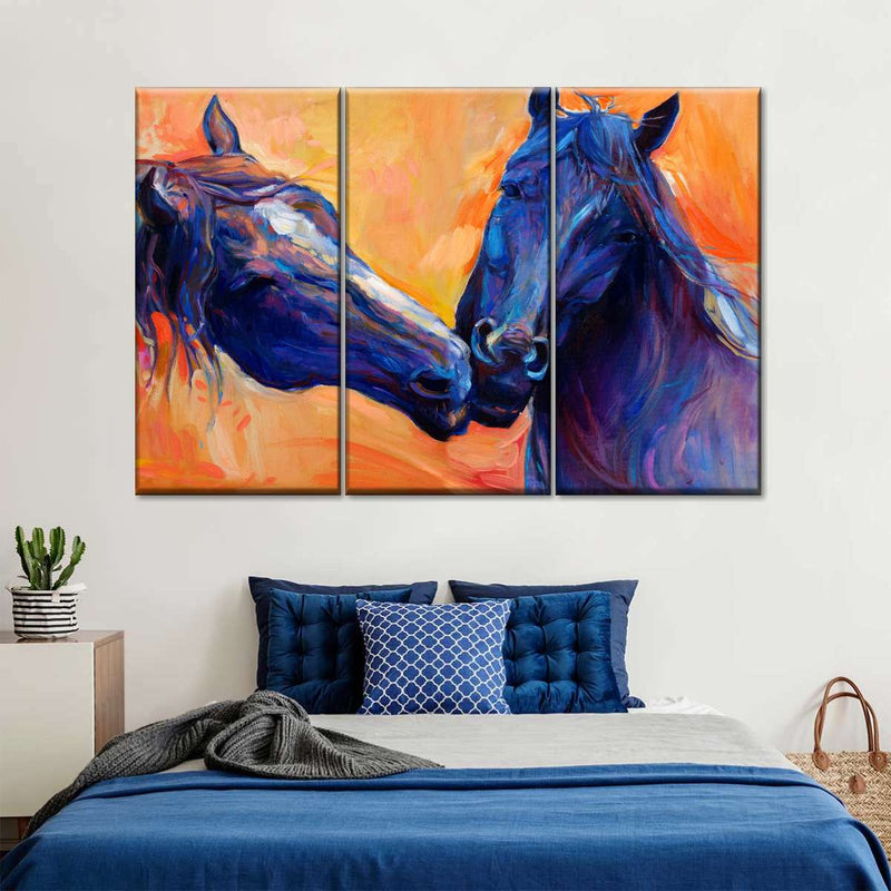 Blue Horses Wall Art