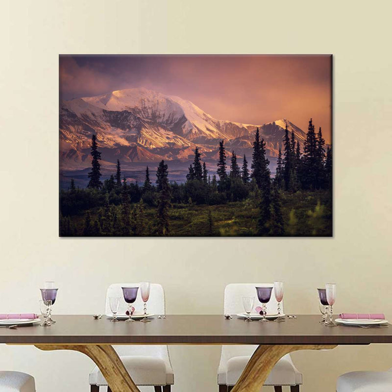 Denali Mountains And Forest Wall Art