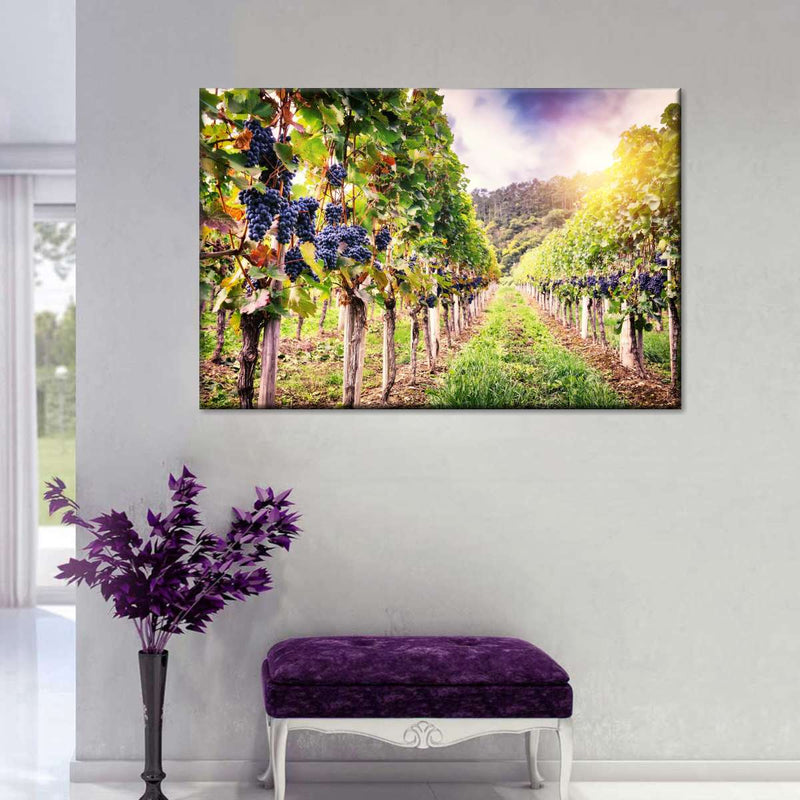 Autumn Vineyard Landscape Wall Art