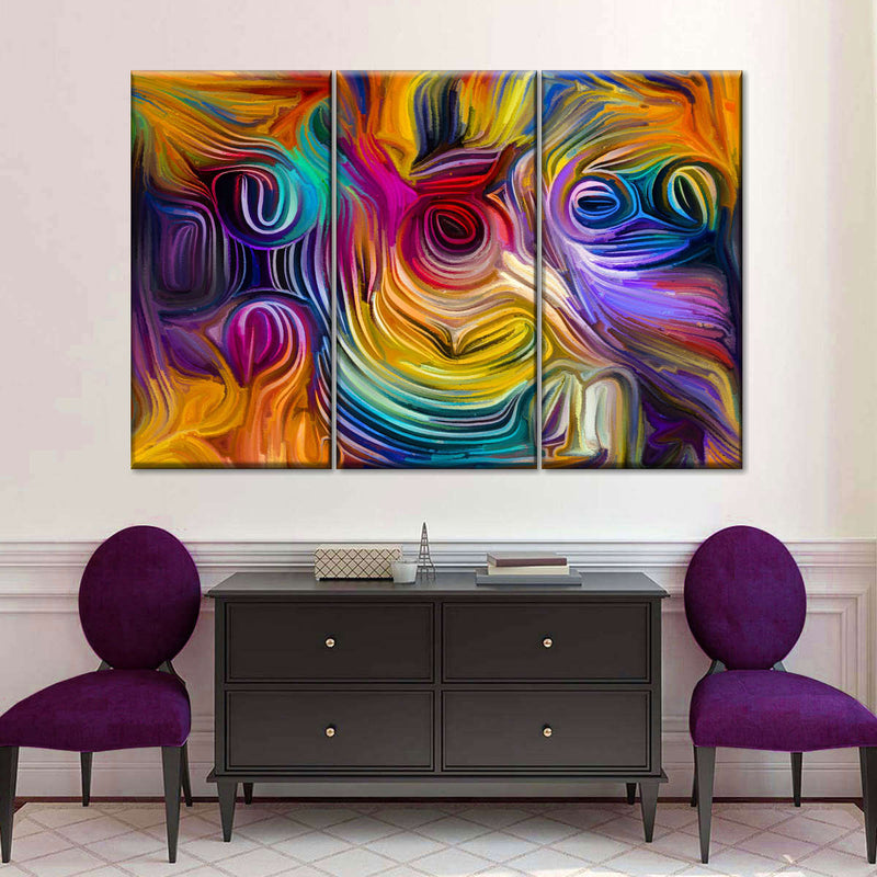 Abstract Tropical Flowers Wall Art