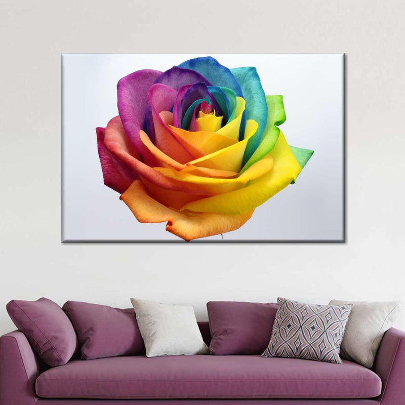 Rainbow Rose Wall Art