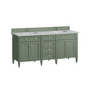 James Martin Brittany 72" Double Bathroom Vanity, Smokey Celadon