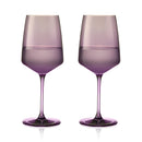 Reserve Nouveau Crystal Wine Glasses in Violet, Set of 2