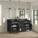 James Martin Lorelai 72" Double Bathroom Vanity, Black Onyx