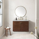 James Martin Amberly 36" Dual Mount Single Bathroom Vanity, Mid-Century Walnut